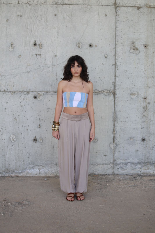 Embroidered Waistband Sherwal Pants