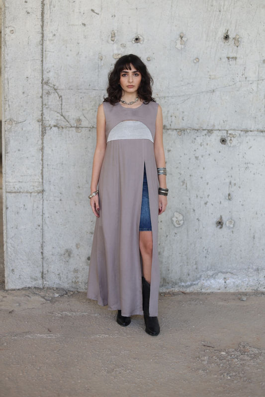 Embroidered Long Cotton Blouse