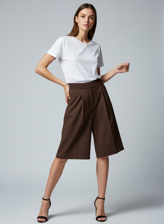 The Seraphina Silk-Waist Culotte